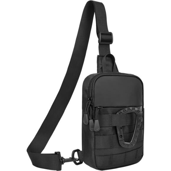 Small Sling Bag for Men, Black - Picture 1 of 8